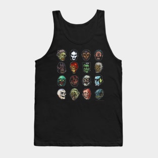 Horror Movie Monster Masks (color) Tank Top